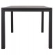 Τραπέζι επεκτεινόμενο "KRUM" από αλουμίνιο σε χρώμα σκούρο γκρι 160-240x90x73