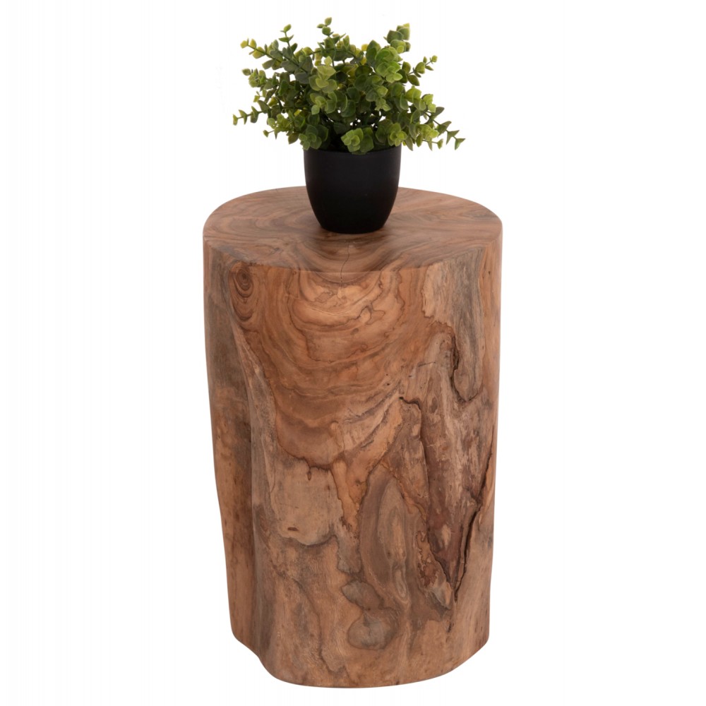 Βοηθητικό τραπέζι/σκαμπό "TRONCO" από ξύλο σε χρώμα φυσικό Φ30x45