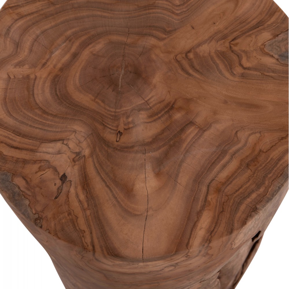 Βοηθητικό τραπέζι/σκαμπό "TRONCO" από ξύλο σε χρώμα φυσικό Φ30x45