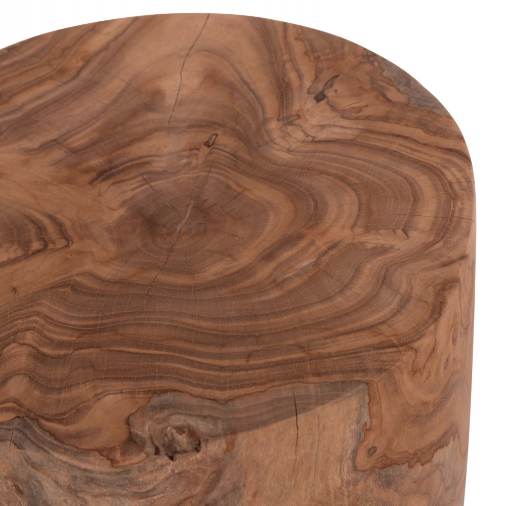 Βοηθητικό τραπέζι/σκαμπό "TRONCO" από ξύλο σε χρώμα φυσικό Φ30x45