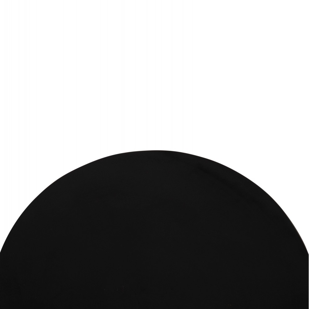 Σκαμπό κυλινδρικό "FEBRY" από μασίφ ξύλο σε χρώμα μαύρο Φ35x45