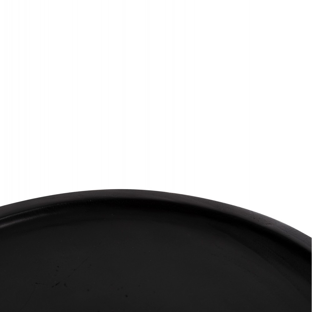 Τραπέζι βοηθητικό "LOKI" από μασίφ ξύλο σε χρώμα μαύρο Φ30x50