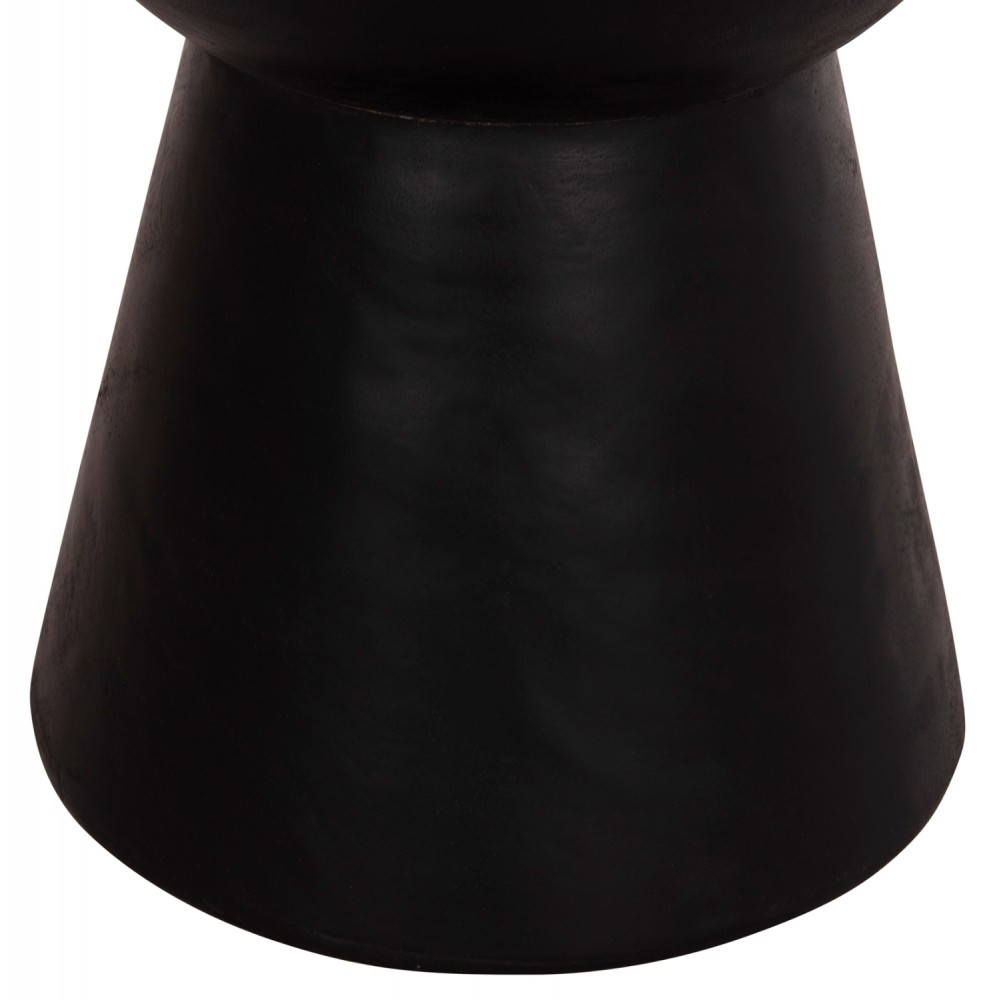 Σκαμπό κυλινδρικό "ΜΑΜΒΑ" από μασίφ ξύλο σε χρώμα μαύρο Φ30x45