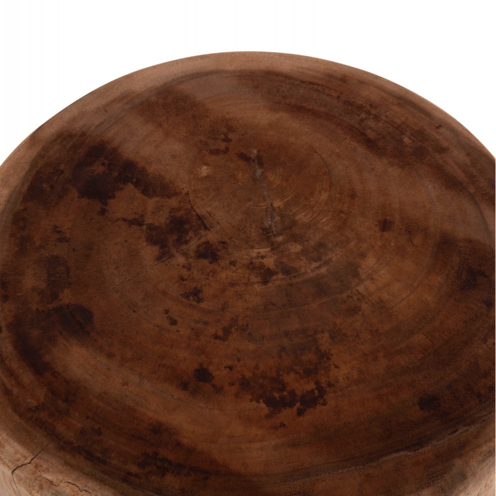 Σκαμπό κυλινδρικό "FEBRYD" από μασίφ ξύλο σε χρώμα φυσικό Φ35x45