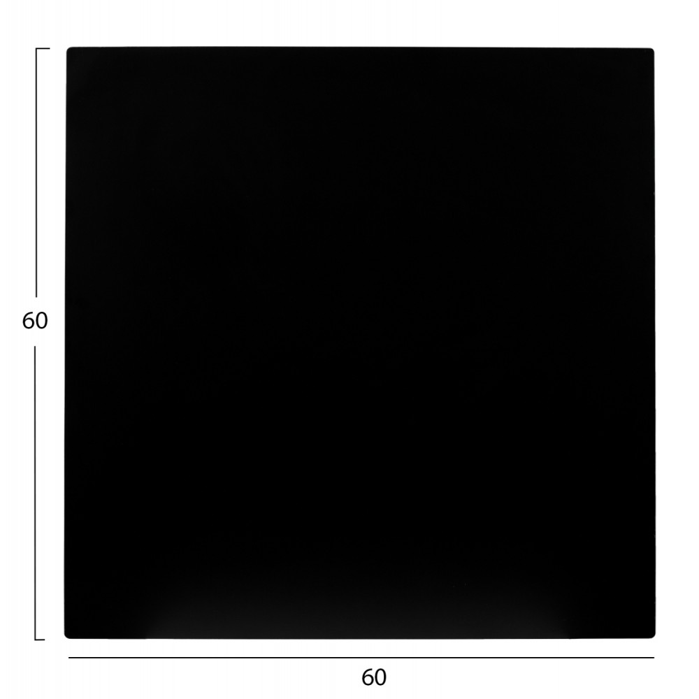 Επιφάνεια τραπεζιού τετράγωνη από HPL σε χρώμα μαύρο 60x60