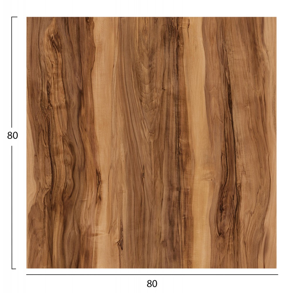 Επιφάνεια τραπεζιού τετράγωνη από HPL σε χρώμα indian sheesham 80x80