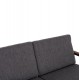 Καναπές εξωτερικού χώρου "SAFIN" διθέσιος από αλουμίνιο/ύφασμα σε χρώμα ανθρακί 140x70x77