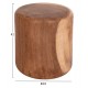 Σκαμπό στρογγυλό "TOBI" από μασίφ ξύλο σε χρώμα φυσικό Φ39x42