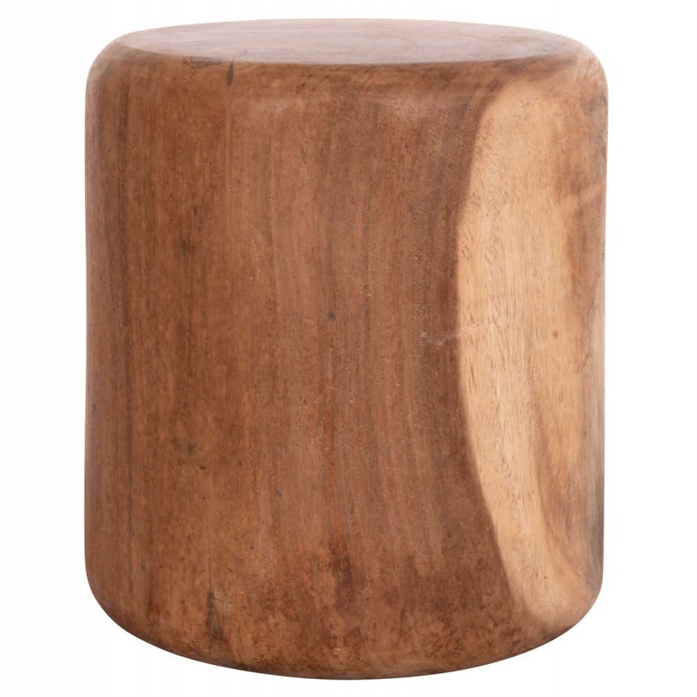 Σκαμπό στρογγυλό "TOBI" από μασίφ ξύλο σε χρώμα φυσικό Φ39x42