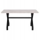 Τραπέζι τραπεζαρίας "LANA" σε χρώμα μαύρο/λευκό μαρμάρου 140x70x72