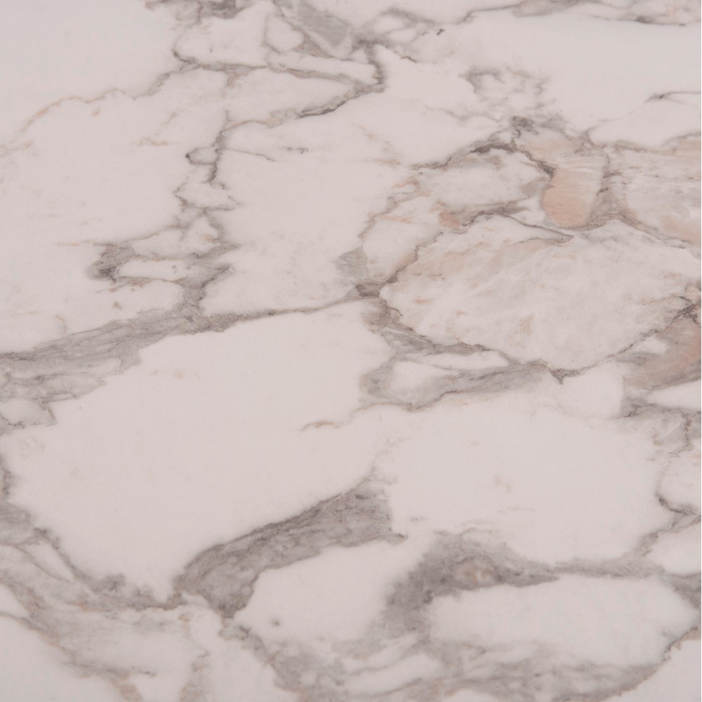 Τραπέζι τραπεζαρίας "LANA" σε χρώμα μαύρο/λευκό μαρμάρου 140x70x72