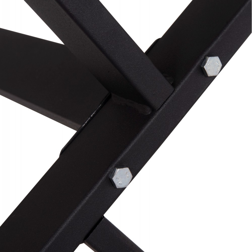 Τραπέζι τραπεζαρίας "LANA" σε χρώμα μαύρο/λευκό μαρμάρου 140x70x72