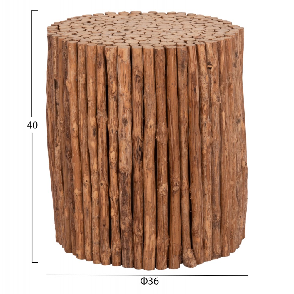 Τραπέζι σαλονιού στρογυλλό "DRIFTER" από driftwood σε χρώμα φυσικό Φ36x40