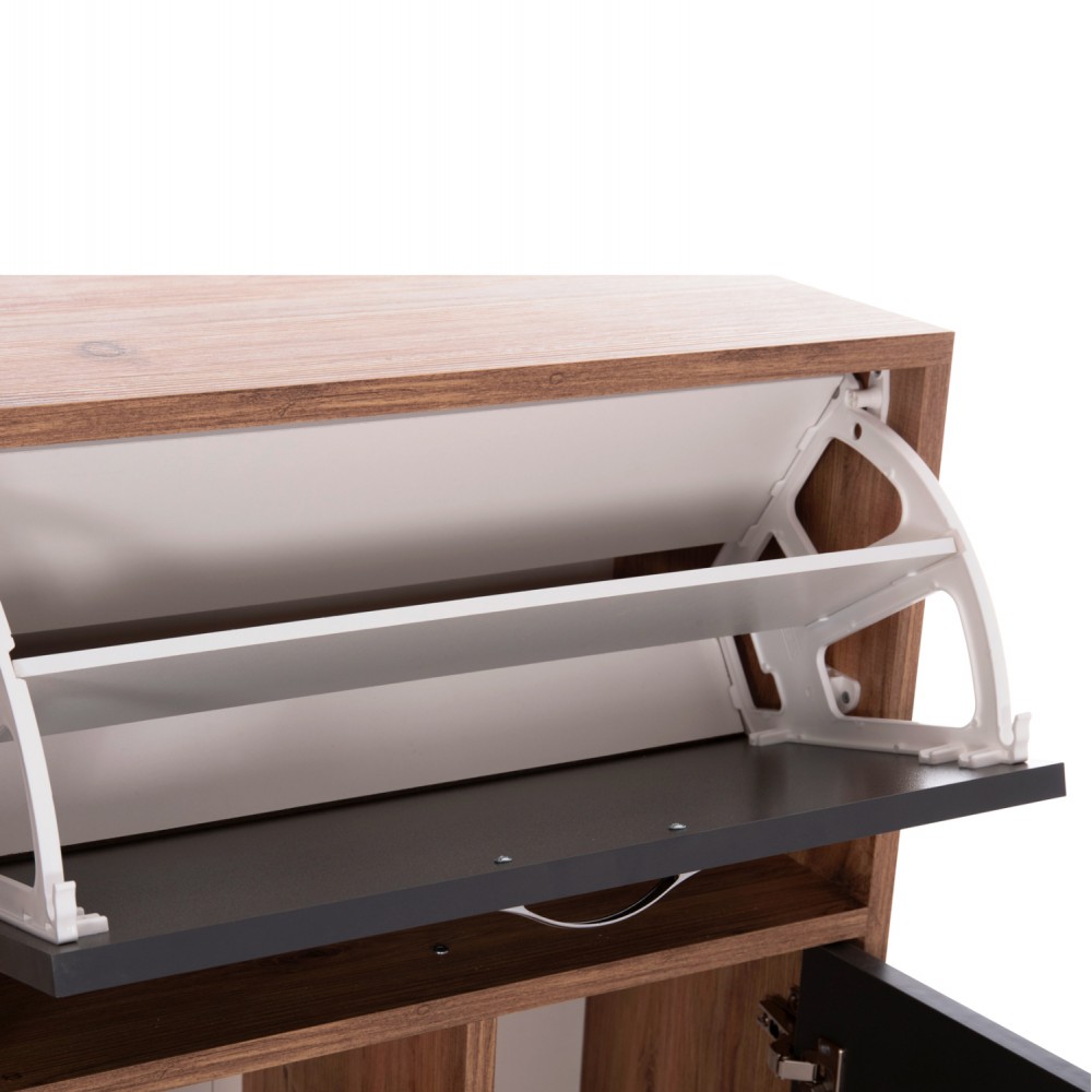 Παπουτσοθήκη "MEDY" σε χρώμα φυσικό/ανθρακί 85x30x108.5