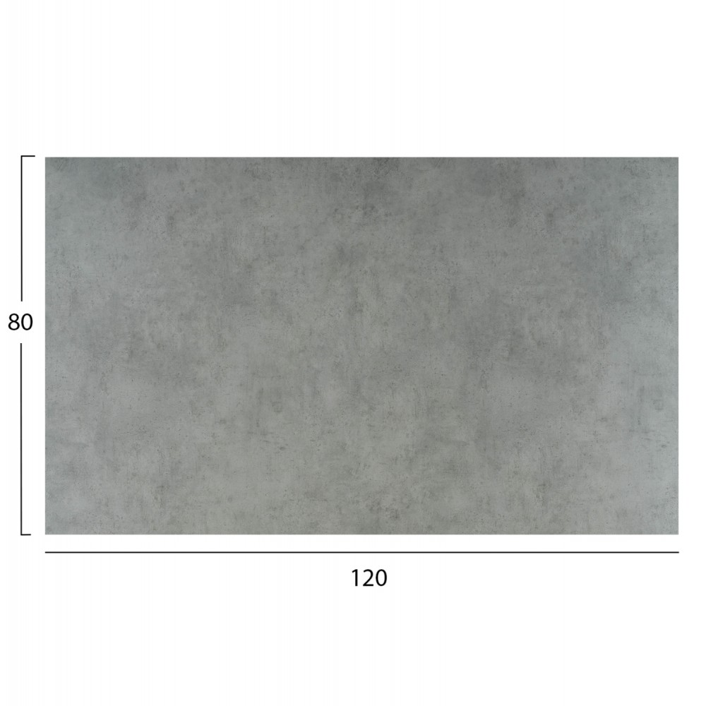 Επιφάνεια τραπεζιού ορθογώνια από HPL σε χρώμα cement 120x80
