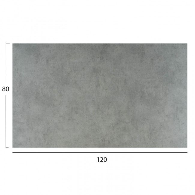Επιφάνεια τραπεζιού ορθογώνια από HPL σε χρώμα cement 120x80