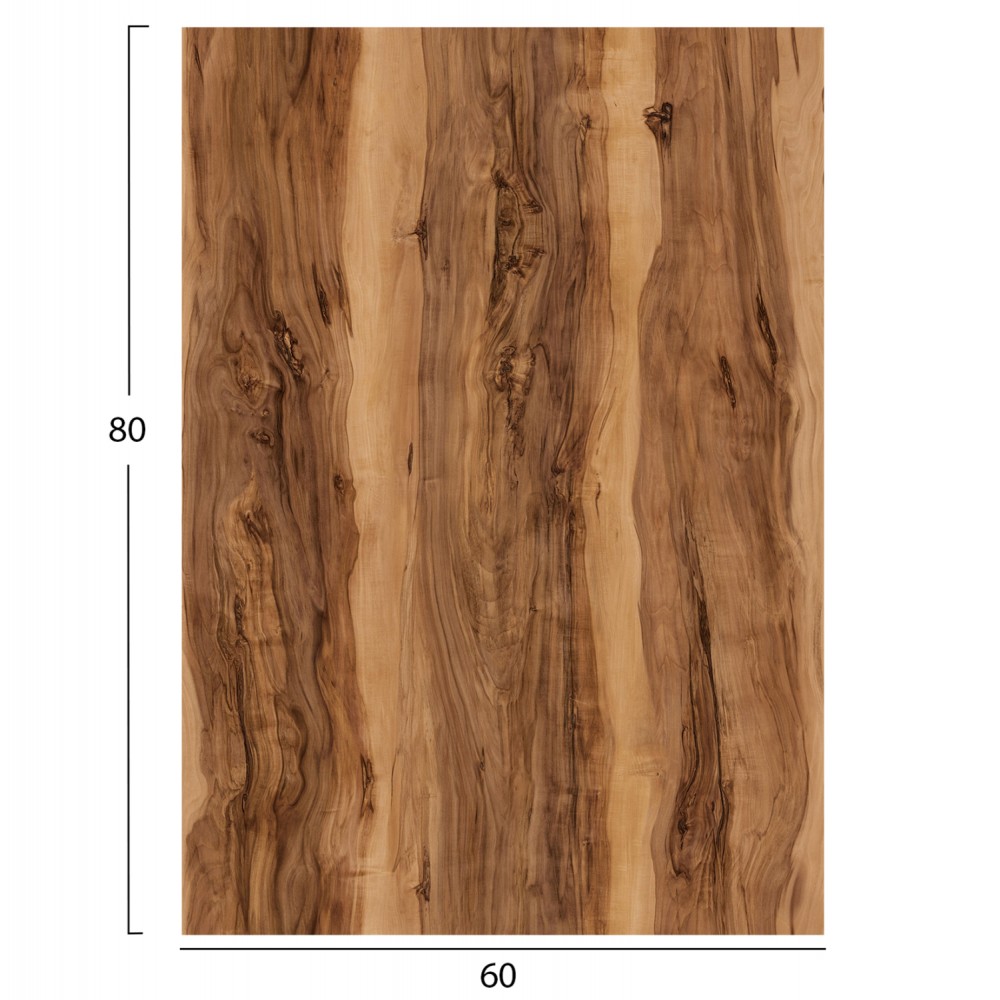 Επιφάνεια τραπεζιού ορθογώνια από HPL σε χρώμα indian sheesham 60x80