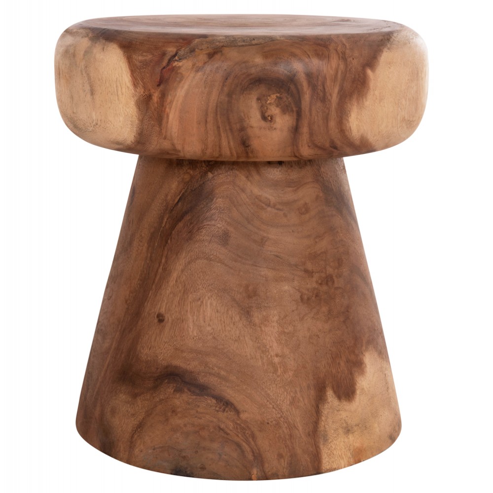 Τραπέζι βοηθητικό στρογγυλό "CUPRE" από ξύλο σε χρώμα φυσικό Φ40x45