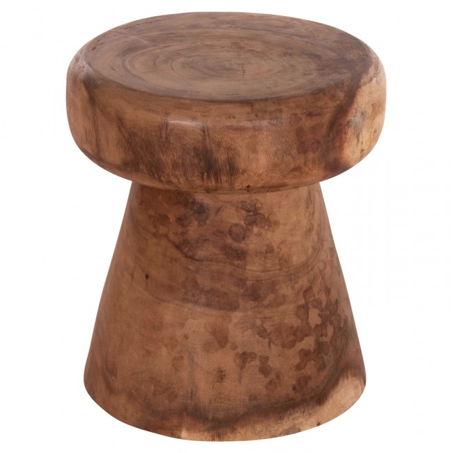 Τραπέζι βοηθητικό στρογγυλό "CUPRE" από ξύλο σε χρώμα φυσικό Φ40x45
