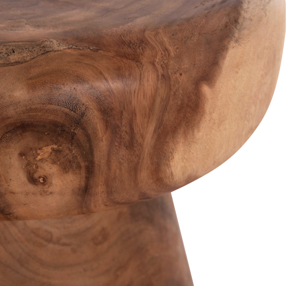 Τραπέζι βοηθητικό στρογγυλό "CUPRE" από ξύλο σε χρώμα φυσικό Φ40x45