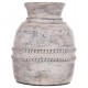 Διακοσμητικό επιτραπέζιο βάζο "VERMO" από τερακότα σε χρώμα ανοιχτό γκρι Φ21x25