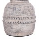 Διακοσμητικό επιτραπέζιο βάζο "VERMO" από τερακότα σε χρώμα ανοιχτό γκρι Φ21x25