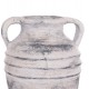 Διακοσμητικό επιτραπέζιο βάζο "VERMO" από τερακότα σε χρώμα ανοιχτό γκρι Φ21x22