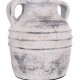Διακοσμητικό επιτραπέζιο βάζο "VERMO" από τερακότα σε χρώμα ανοιχτό γκρι Φ21x22