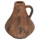 Διακοσμητικό επιτραπέζιο βάζο "VERMO" από τερακότα σε χρώμα παλαιωμένο καφέ Φ25x28