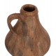 Διακοσμητικό επιτραπέζιο βάζο "VERMO" από τερακότα σε χρώμα παλαιωμένο καφέ Φ25x28