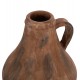 Διακοσμητικό επιτραπέζιο βάζο "VERMO" από τερακότα σε χρώμα παλαιωμένο καφέ Φ25x28