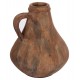 Διακοσμητικό επιτραπέζιο βάζο "VERMO" από τερακότα σε χρώμα παλαιωμένο καφέ Φ25x28