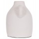 Διακοσμητικό βάζο "CLAYVON" από τερακότα σε χρώμα λευκό 20x12x19