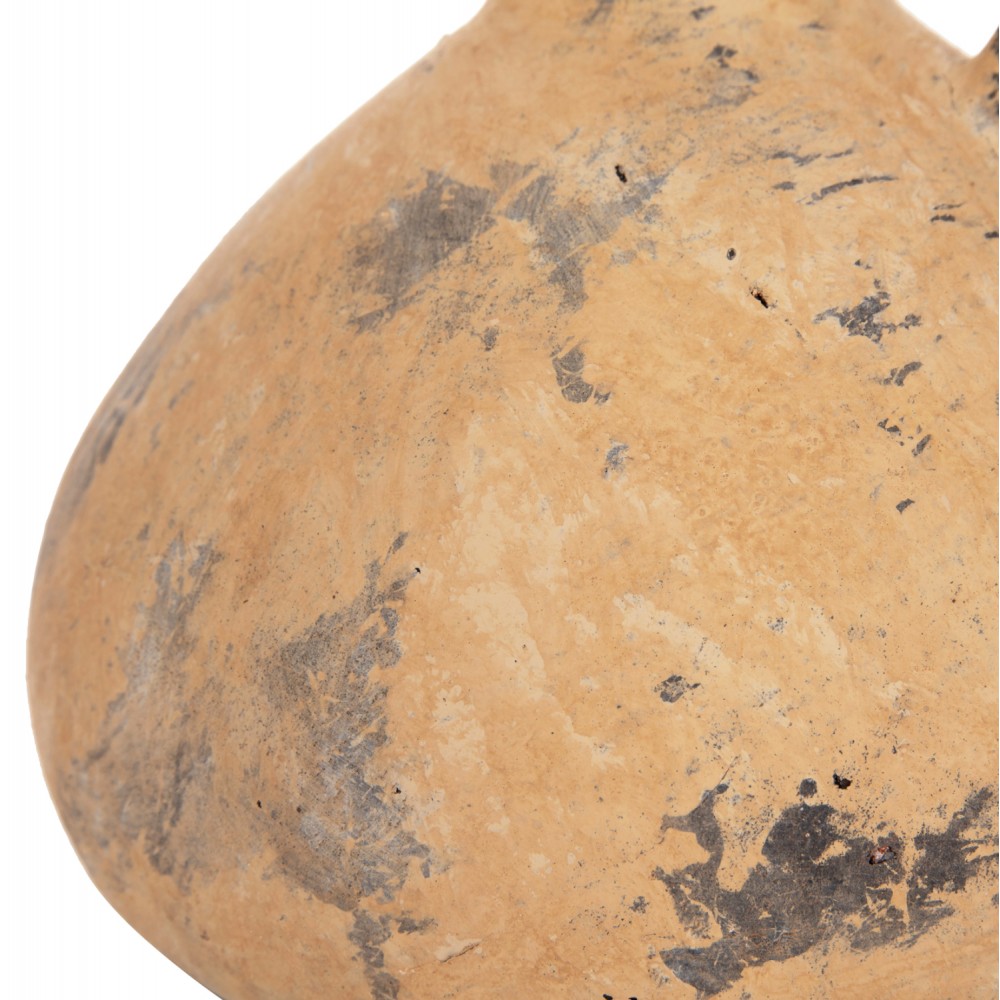 Διακοσμητικό επιτραπέζιο βάζο "VERMO" από τερακότα σε χρώμα μπεζ Φ22x17