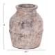 Διακοσμητικό επιτραπέζιο βάζο "VERMO" από τερακότα σε χρώμα γκρι Φ17x19