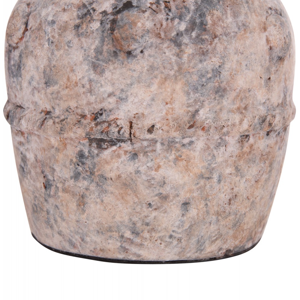 Διακοσμητικό επιτραπέζιο βάζο "VERMO" από τερακότα σε χρώμα γκρι Φ17x19