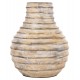 Διακοσμητικό επιτραπέζιο βάζο "VERMO" από τερακότα σε χρώμα μπεζ Φ27x30
