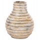 Διακοσμητικό επιτραπέζιο βάζο "VERMO" από τερακότα σε χρώμα μπεζ Φ27x30