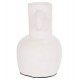 Διακοσμητικό βάζο "CLAYVON" από τερακότα σε χρώμα λευκό Φ14x20