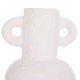 Διακοσμητικό βάζο "CLAYVON" από τερακότα σε χρώμα λευκό Φ14x20