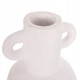 Διακοσμητικό βάζο "CLAYVON" από τερακότα σε χρώμα λευκό Φ14x20