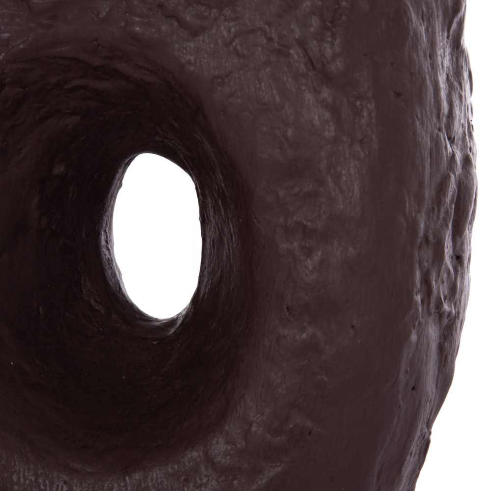 Επιτραπέζιο διακοσμητικό βάζο "NAMENTIS" από τερακότα σε χρώμα καφέ 26.5x16x36.5