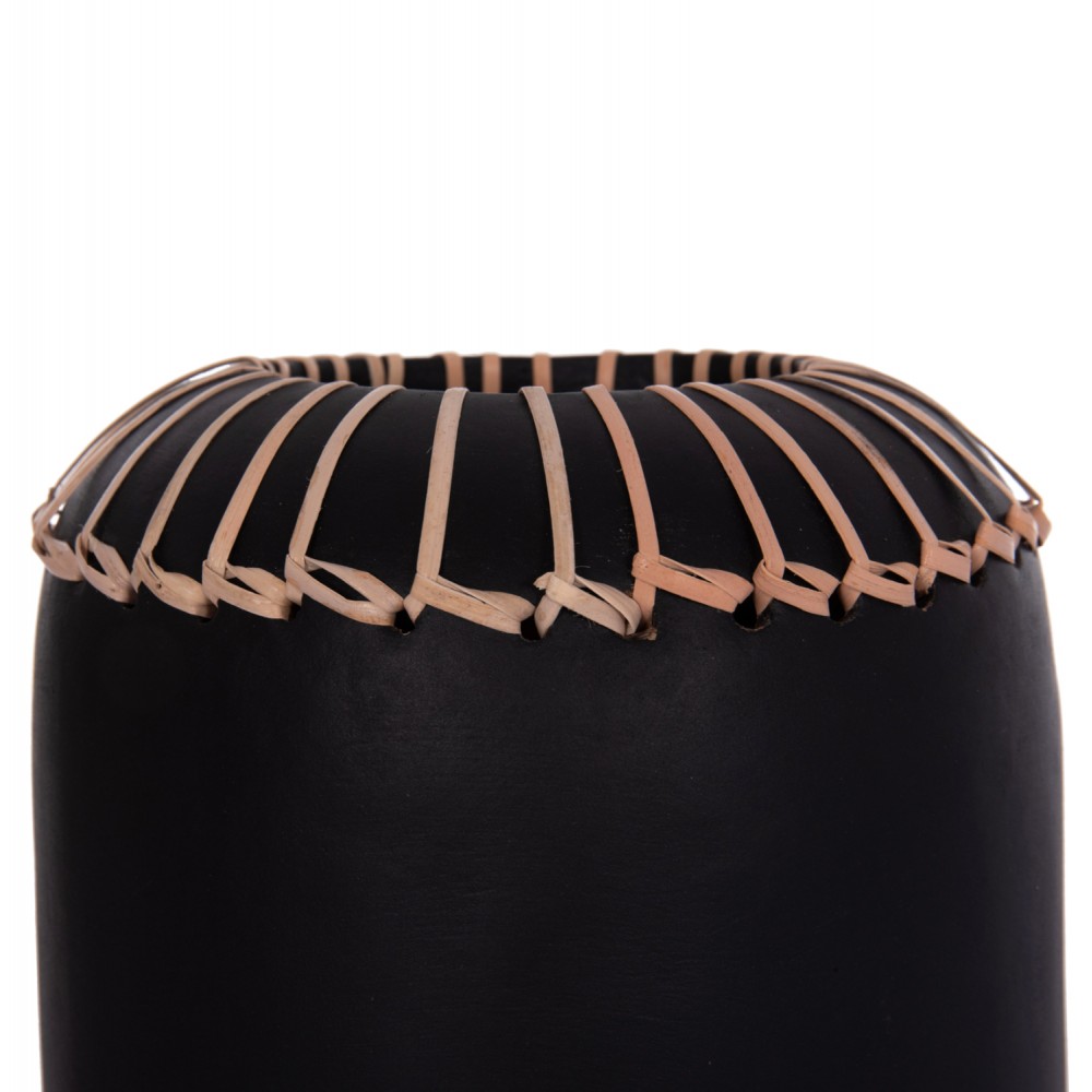 Επιτραπέζιο διακοσμητικό βάζο "LENNOX" από τερακότα σε χρώμα μαύρο Φ18x33