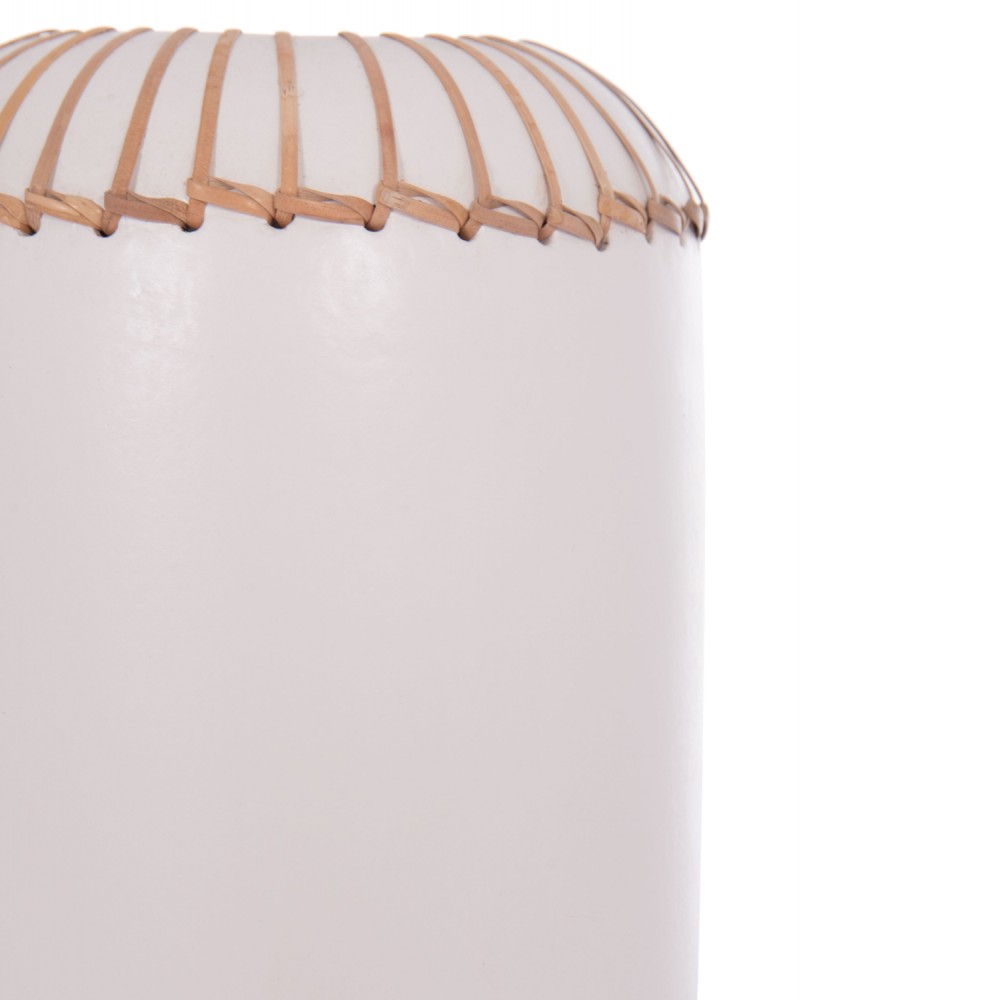 Επιτραπέζιο διακοσμητικό βάζο "LENNOX" από τερακότα σε χρώμα λευκό Φ18x33