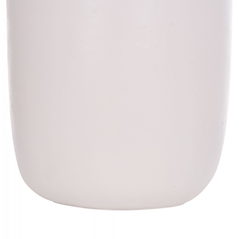 Επιτραπέζιο διακοσμητικό βάζο "LENNOX" από τερακότα σε χρώμα λευκό Φ18x33