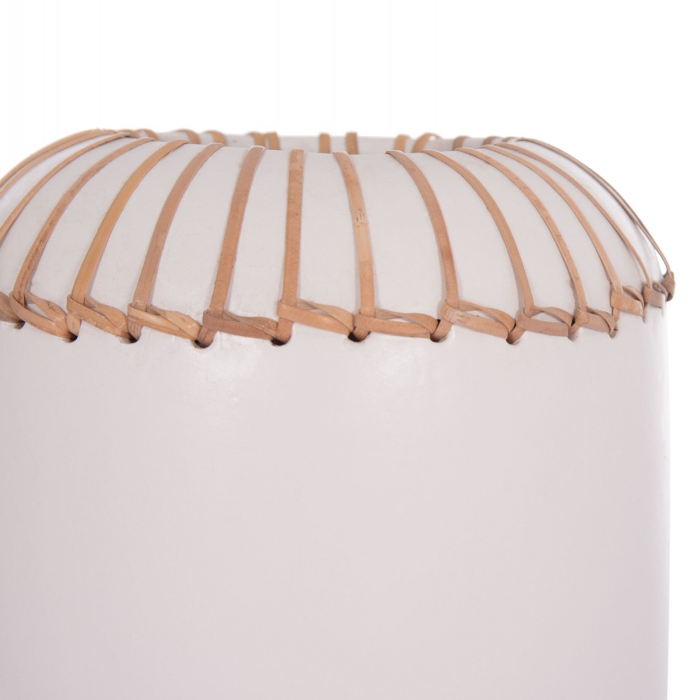 Επιτραπέζιο διακοσμητικό βάζο "LENNOX" από τερακότα σε χρώμα λευκό Φ18x33