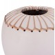 Επιτραπέζιο διακοσμητικό βάζο "LENNOX" από τερακότα σε χρώμα λευκό Φ22x20
