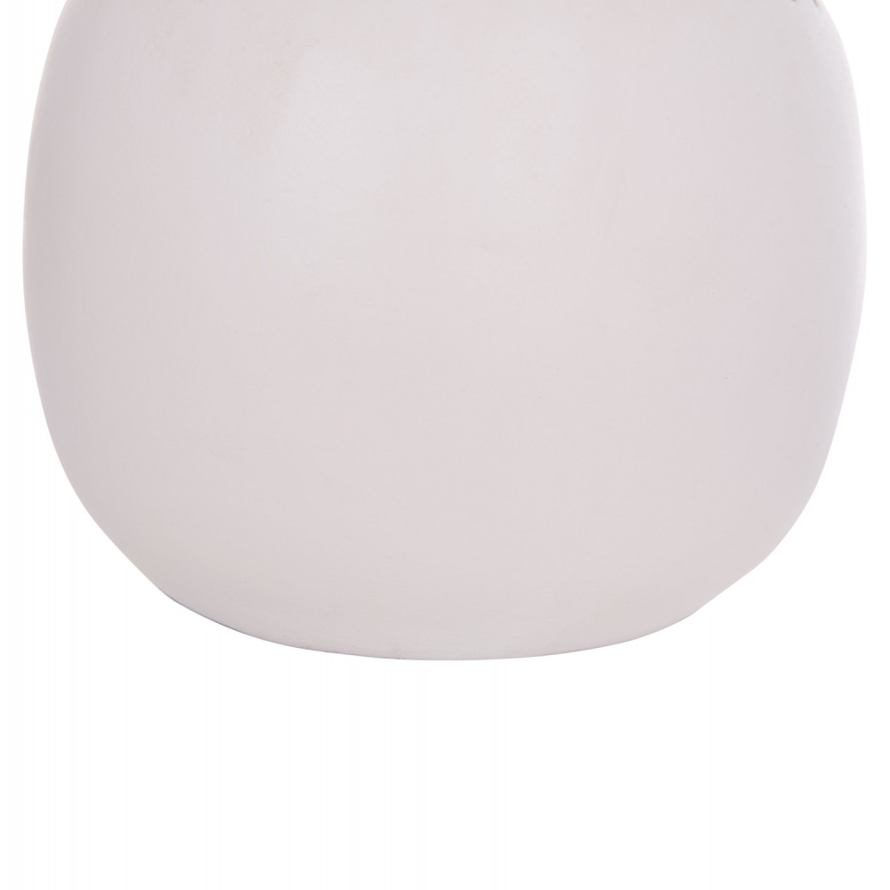 Επιτραπέζιο διακοσμητικό βάζο "LENNOX" από τερακότα σε χρώμα λευκό Φ22x20