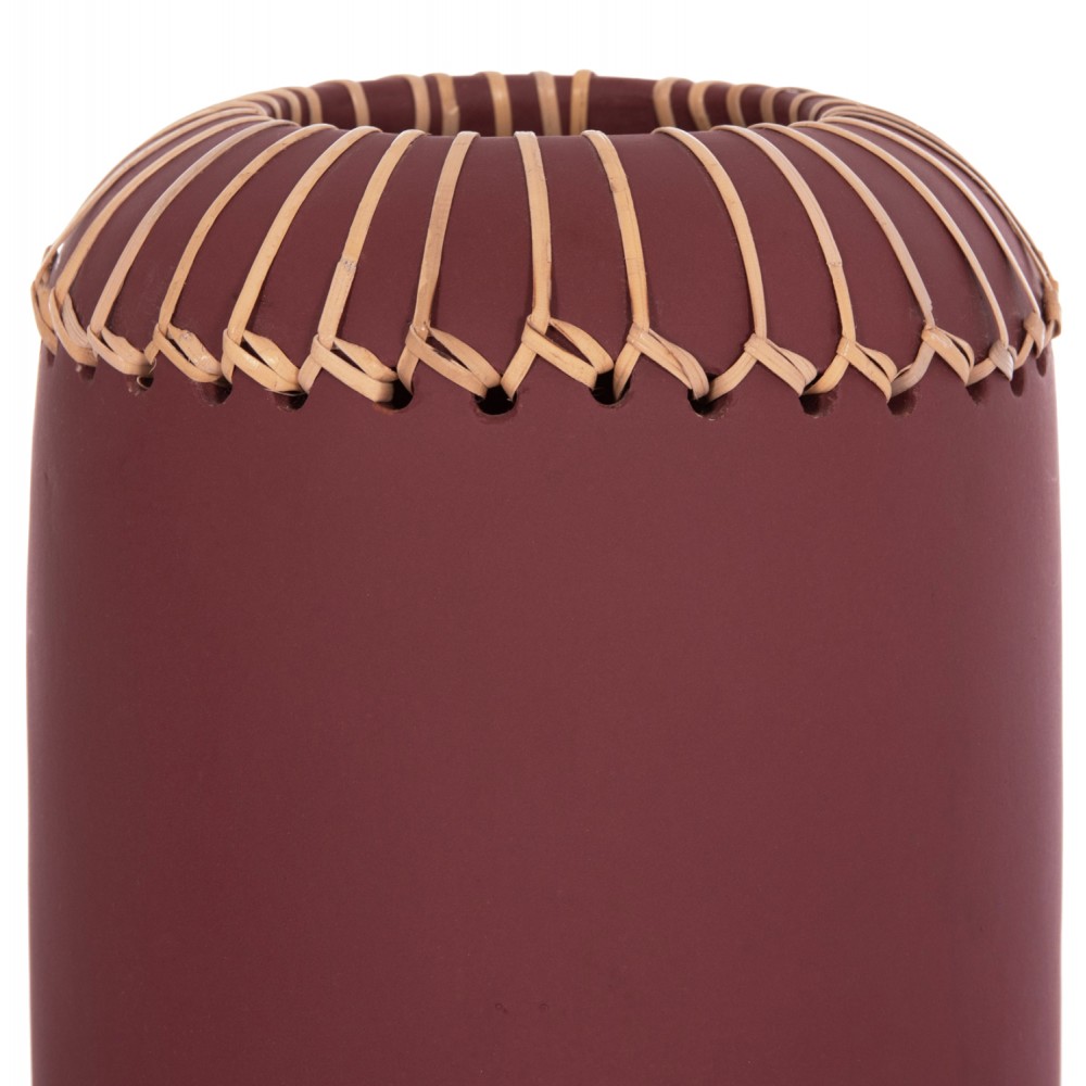 Επιτραπέζιο διακοσμητικό βάζο "LENNOX" από τερακότα σε χρώμα βυσσινί Φ18x33