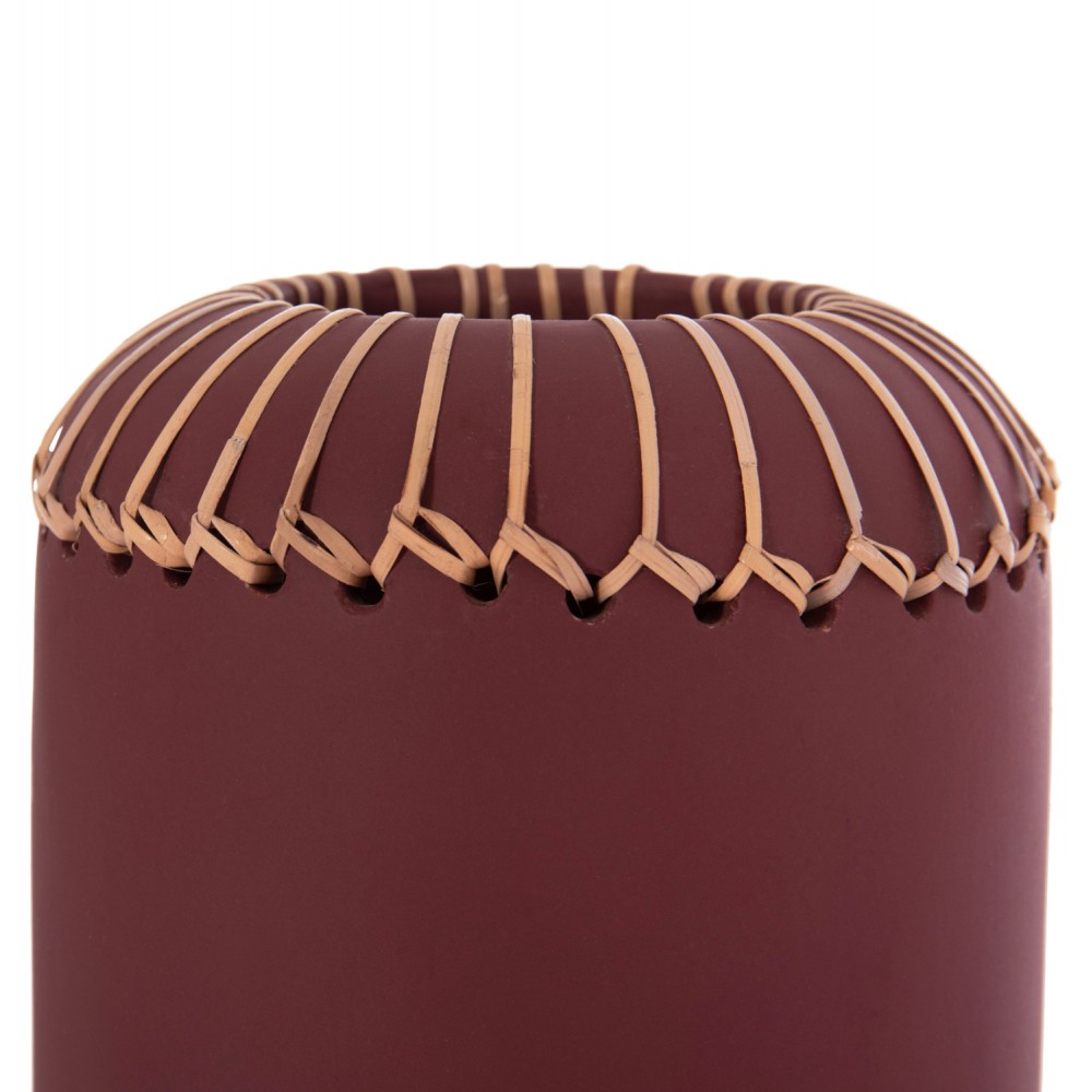 Επιτραπέζιο διακοσμητικό βάζο "LENNOX" από τερακότα σε χρώμα βυσσινί Φ18x33